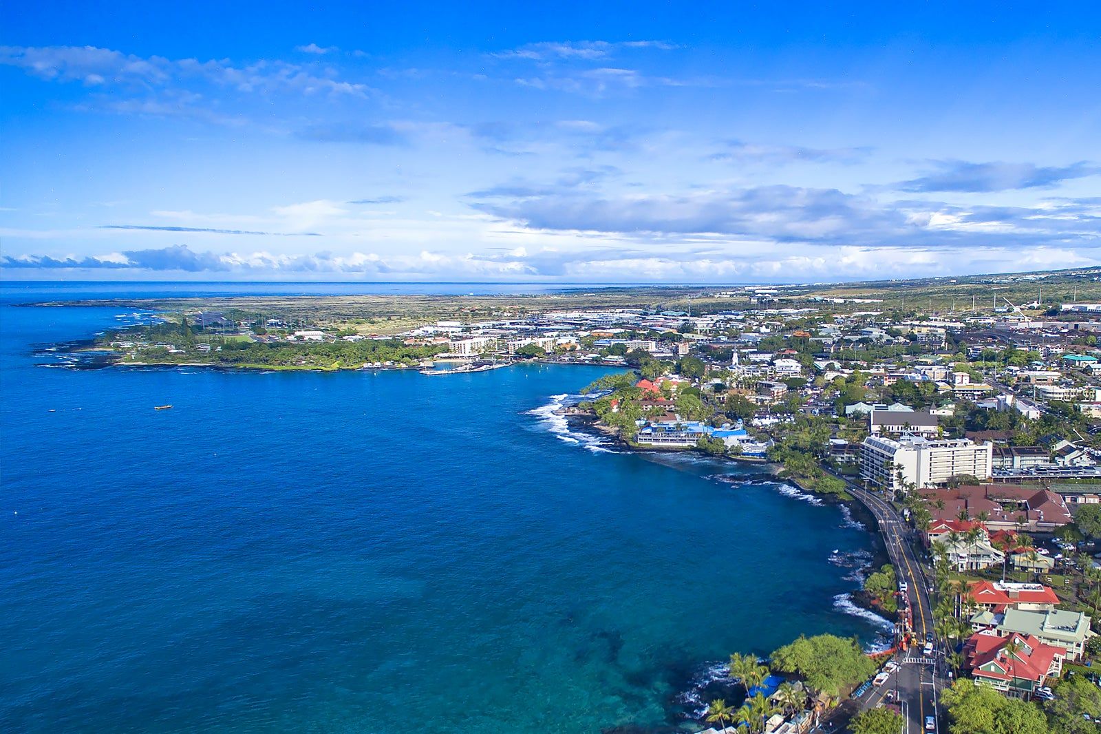 Kona coastline at golden hour