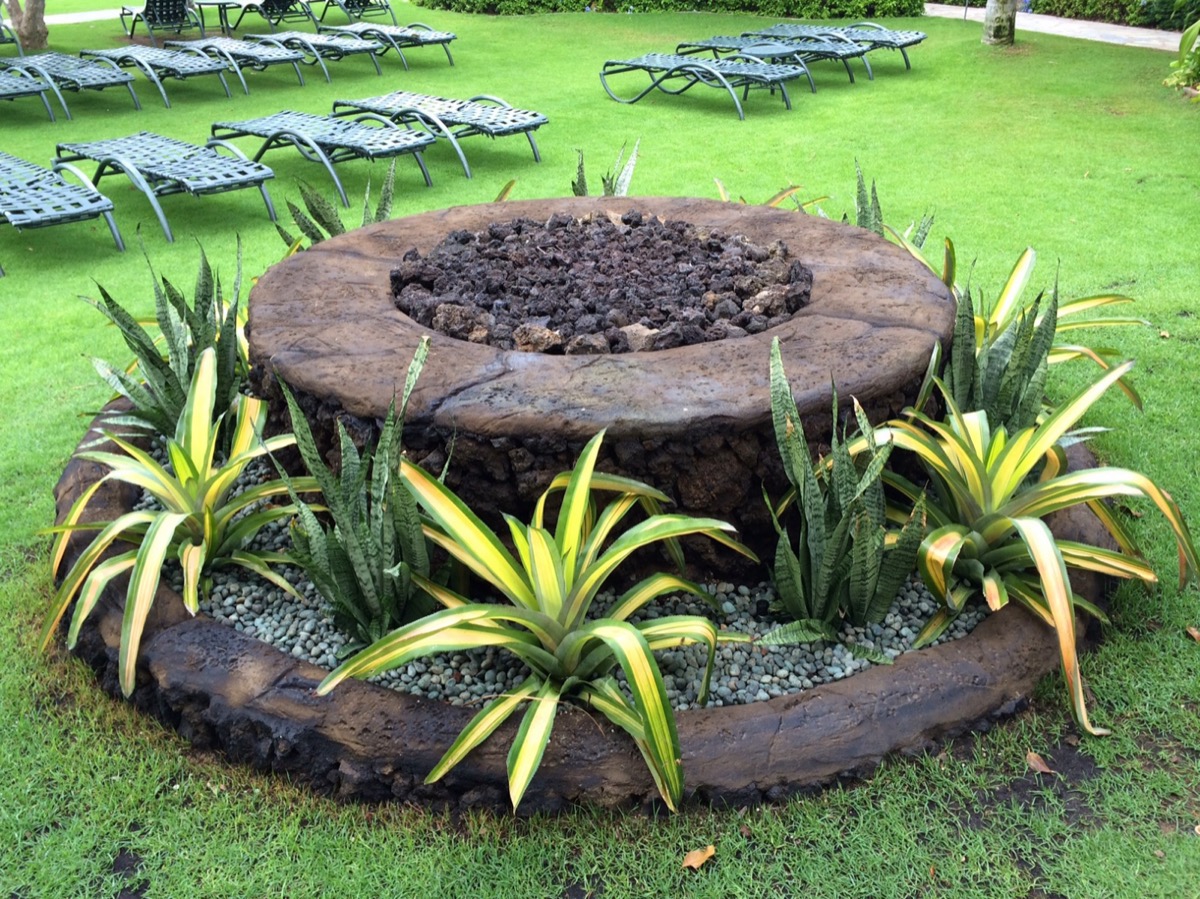 Fire pit close-up